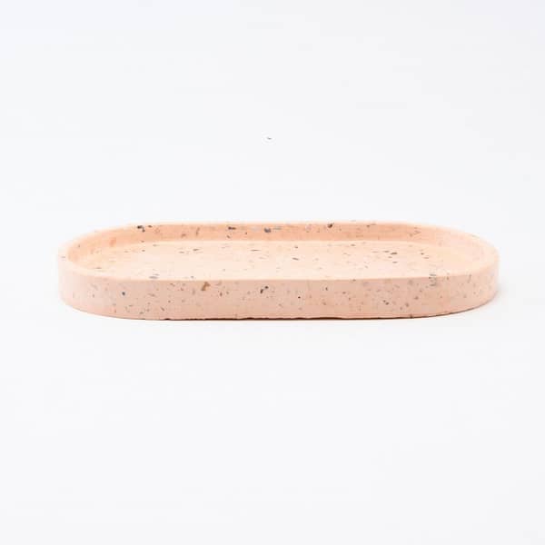 Terrazzo dienblad small blush