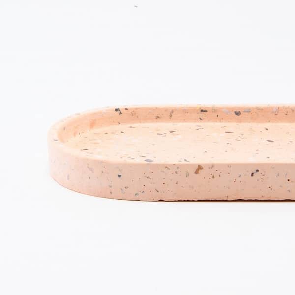 Terrazzo dienblad small blush